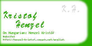 kristof henzel business card